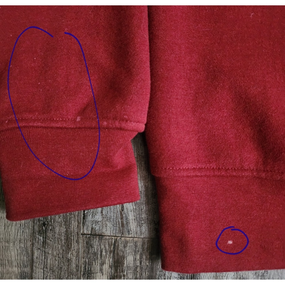 Orvis Sweatshirt Mens Medium Red Crewneck Fleece Pullover Fly Fishing Logo - Picture 8 of 9